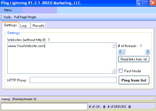 Ping Lightning Backlink Program